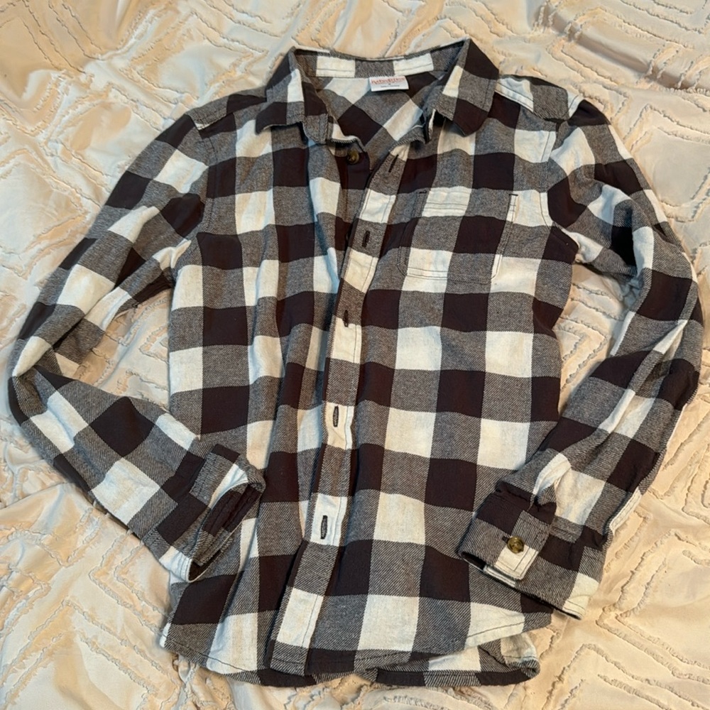 Boys plaid button up shirt